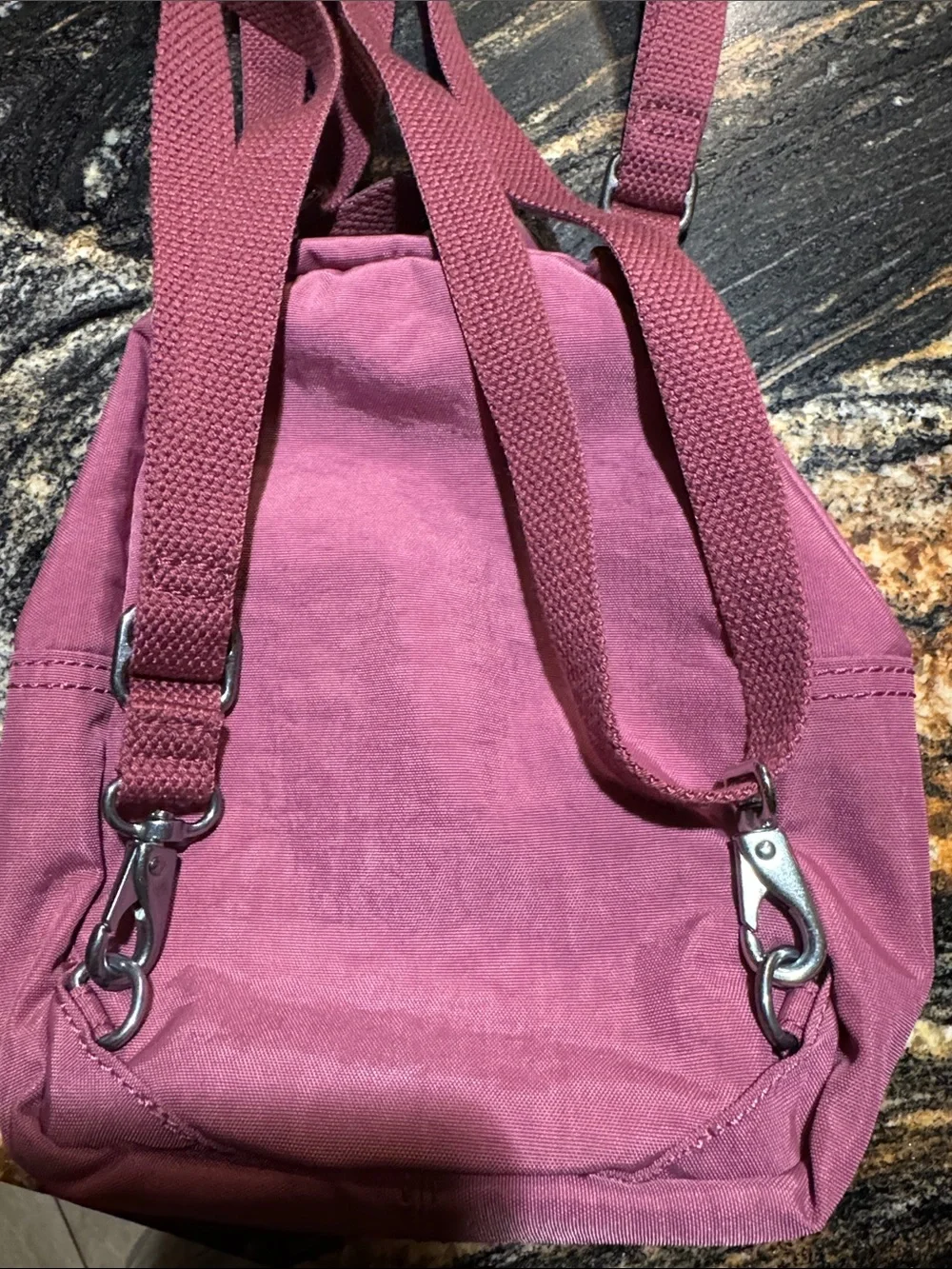 Kipling Dusty Rose Mini Backpack with Adjustable Straps